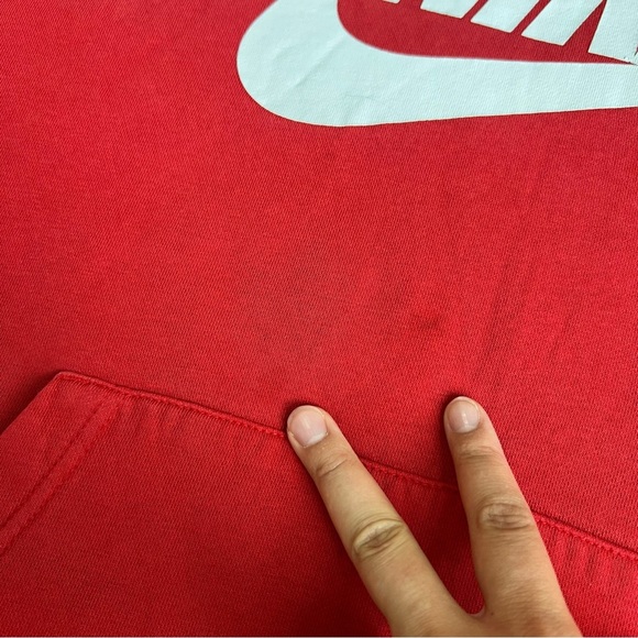 Nike Red Logo Hoodie, Size Large - Picture 3 of 6